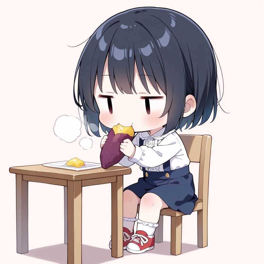 いもを食べる（サツマイモ）