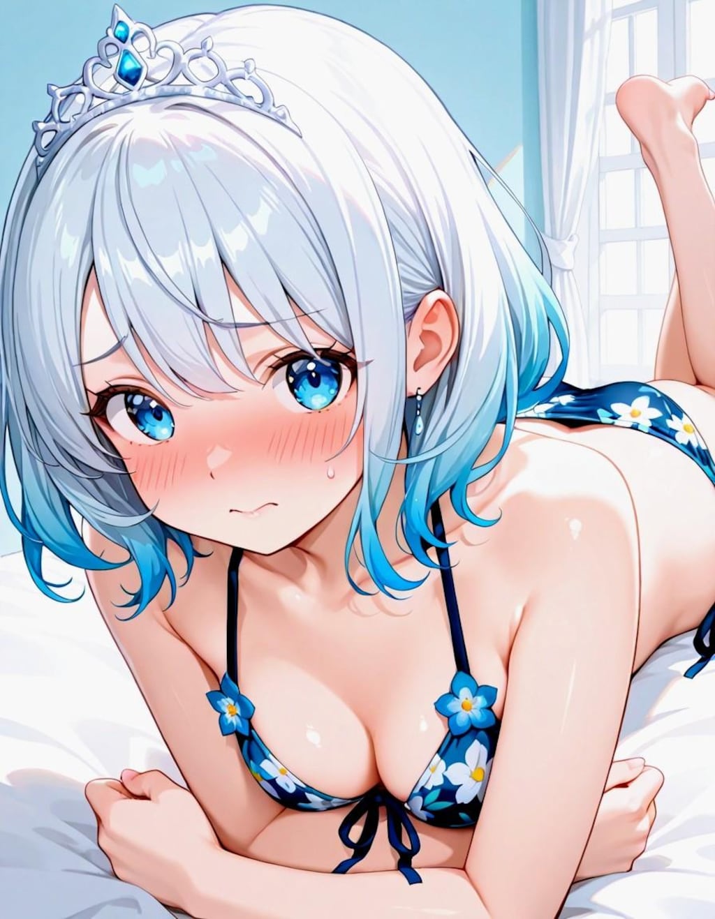 花柄ビキニお姉やん