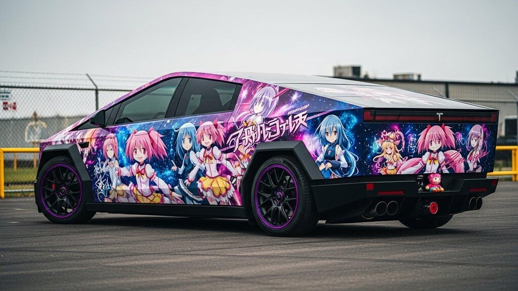 テスラサイバートラックまどマギ痛車