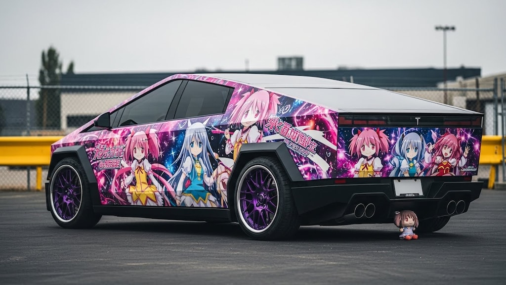 テスラサイバートラックまどマギ痛車