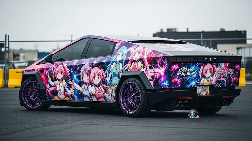 テスラサイバートラックまどマギ痛車