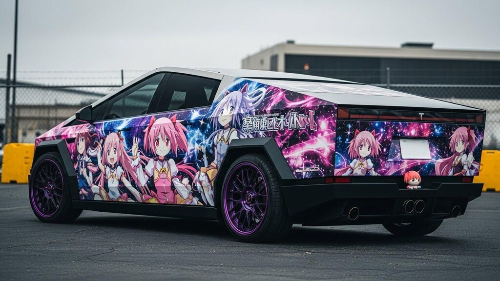 テスラサイバートラックまどマギ痛車