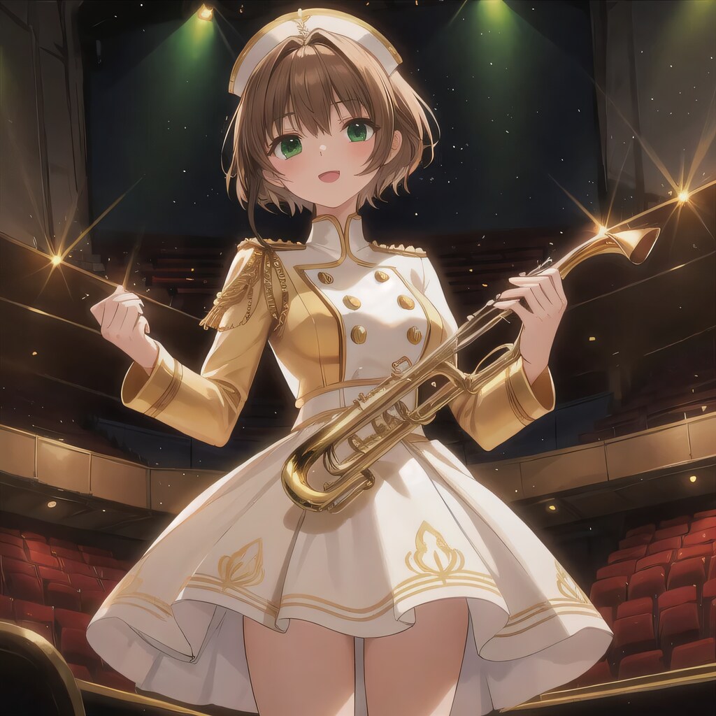 茶髪ボブでブラスバンドの少女２