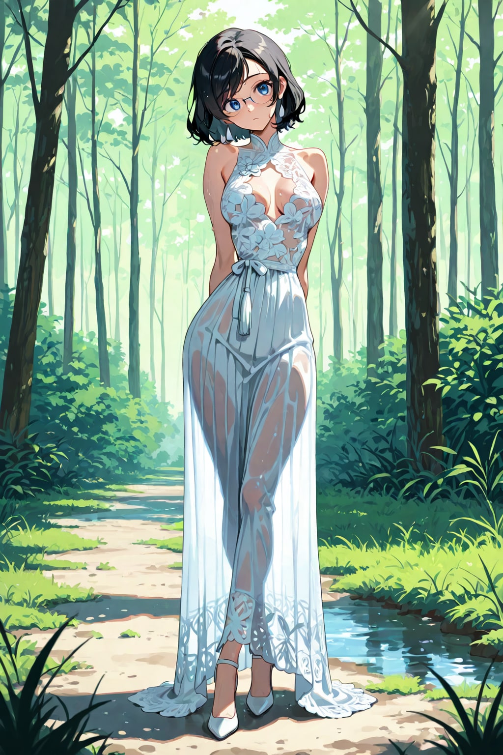 森の精に扮する月子