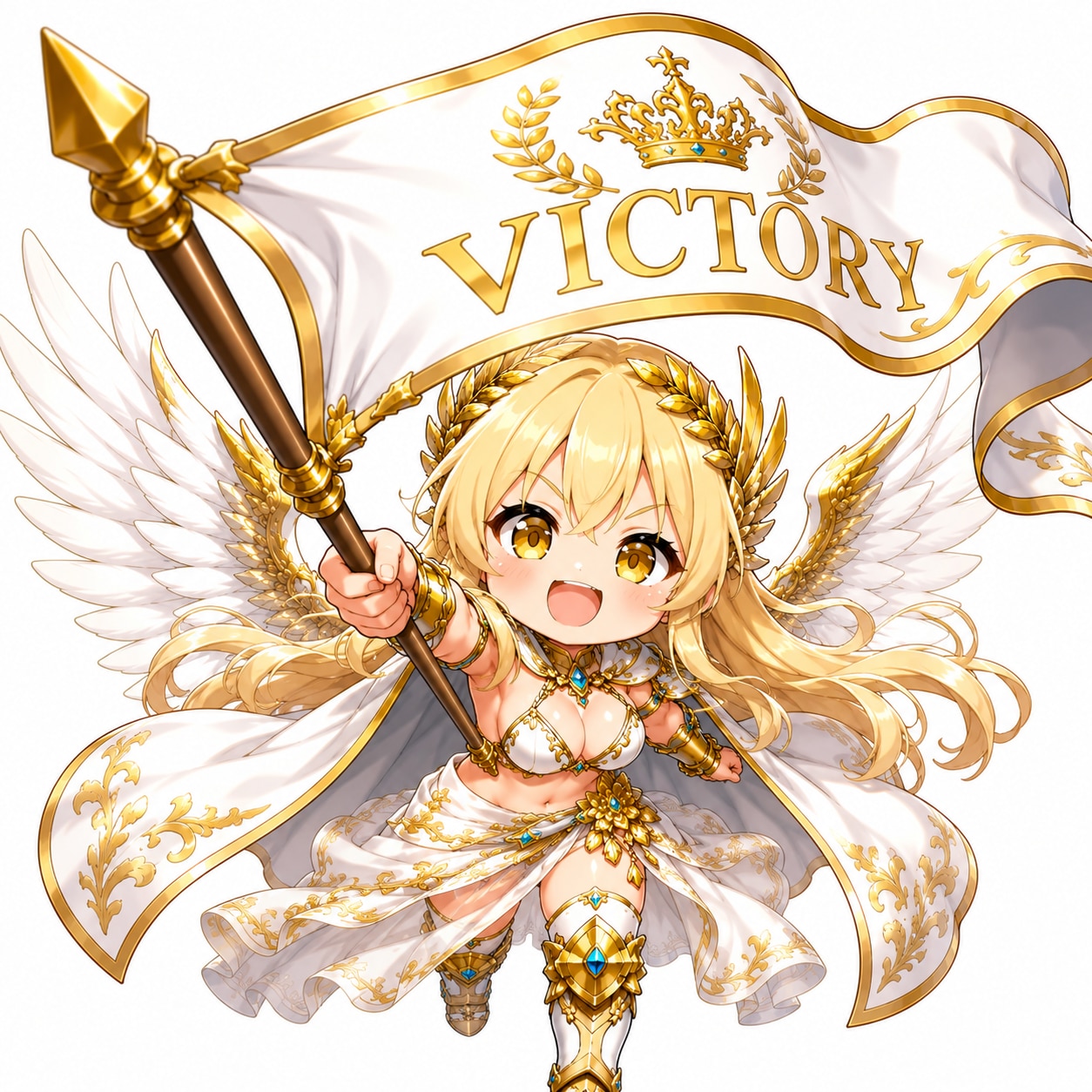 勝利のパレオ付き勝利の女神