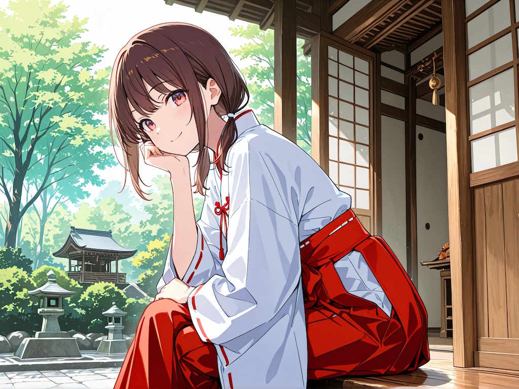 Girl is the shrine maiden