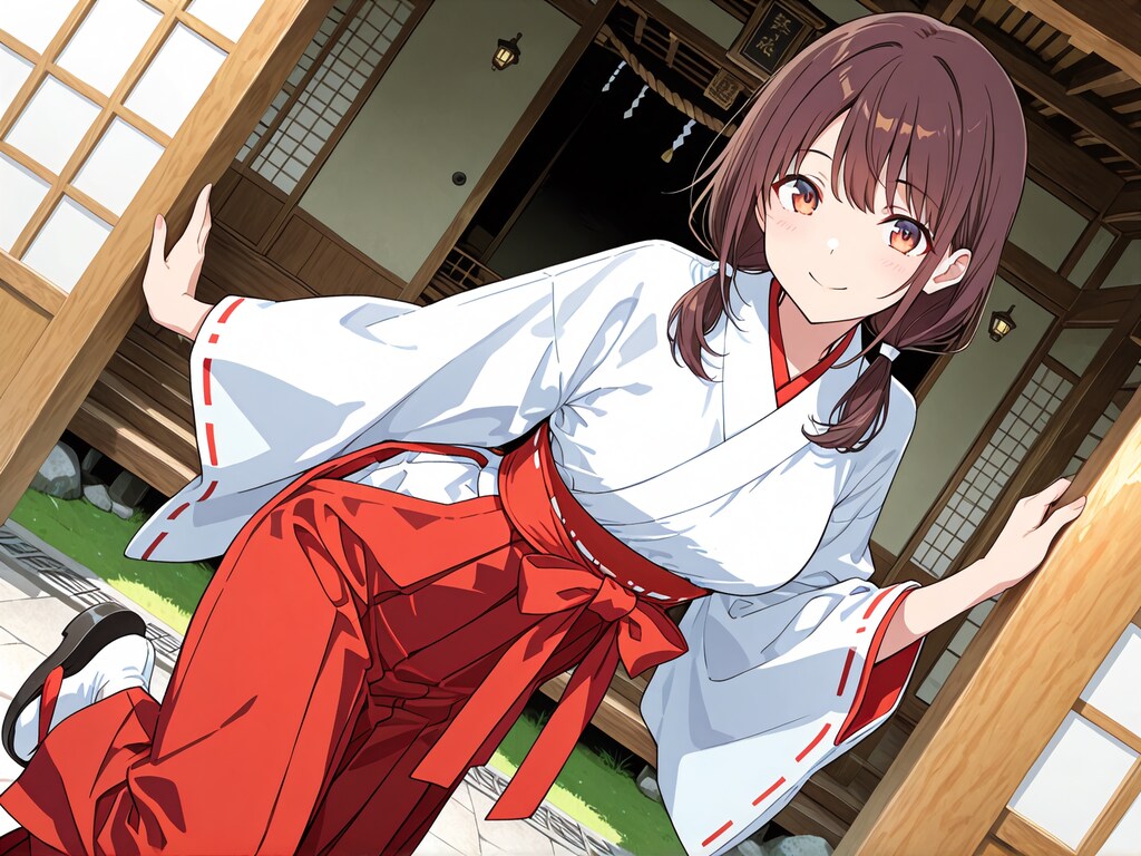 Girl is the shrine maiden