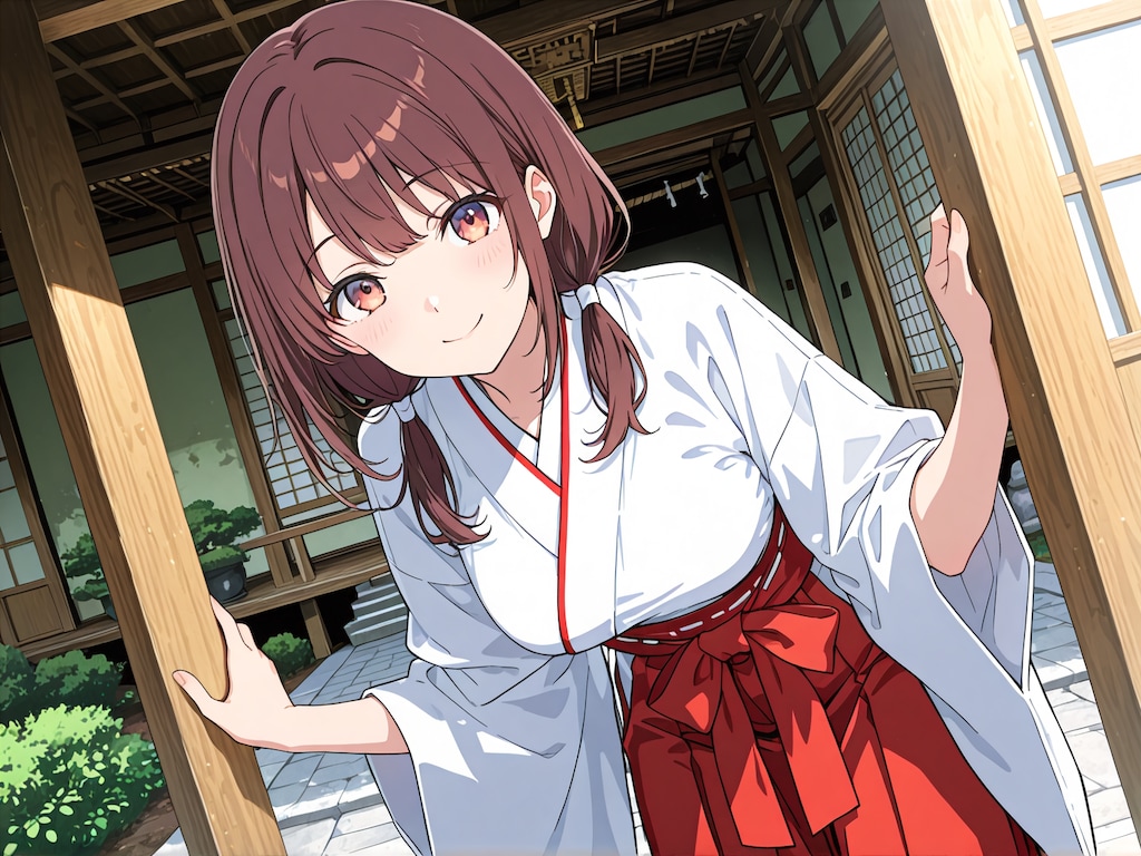 Girl is the shrine maiden