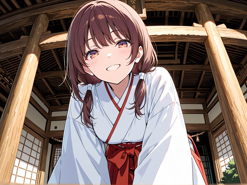 Girl is the shrine maiden