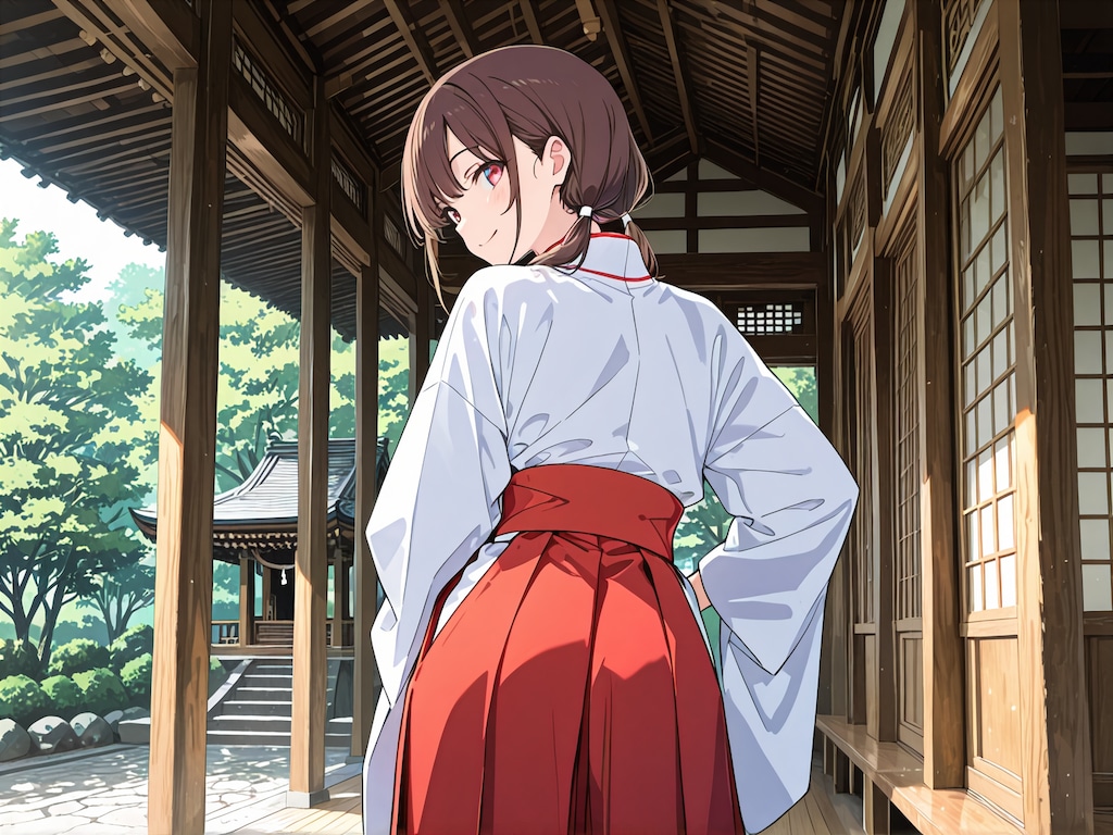 Girl is the shrine maiden