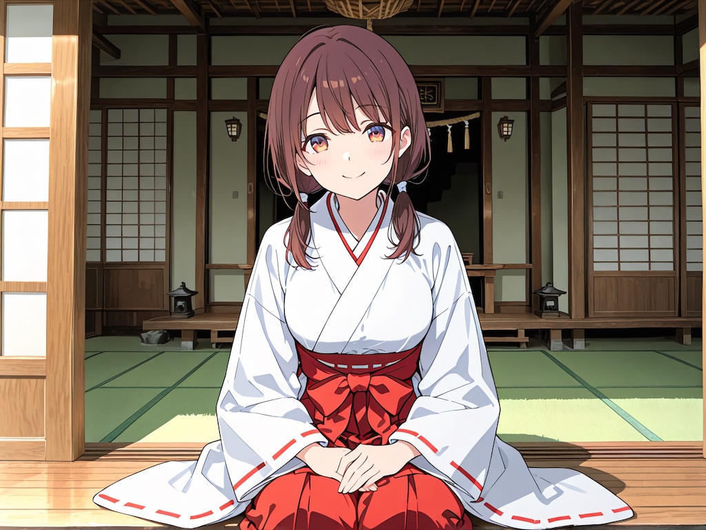 Girl is the shrine maiden