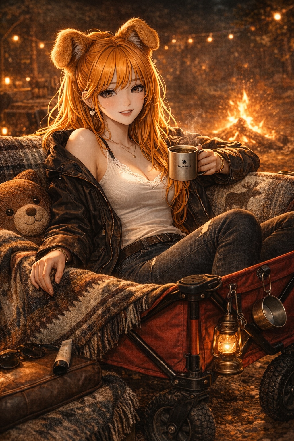 堕ち姫は、『走る特等席』をキャンプ場にオープンさせる。 | の人気AIイラスト・グラビア