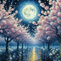「夜桜」Vincent van Gogh 7枚目