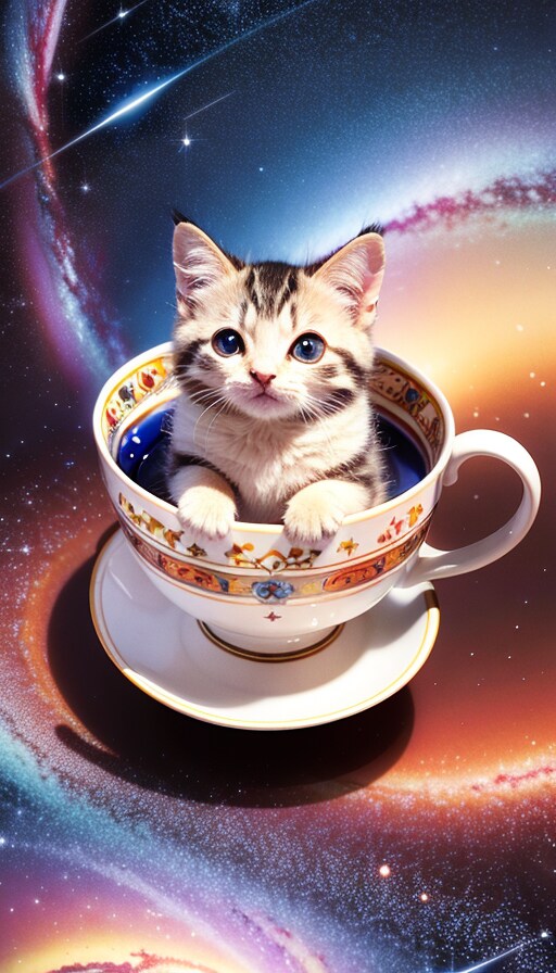 宇宙旅行のネコ