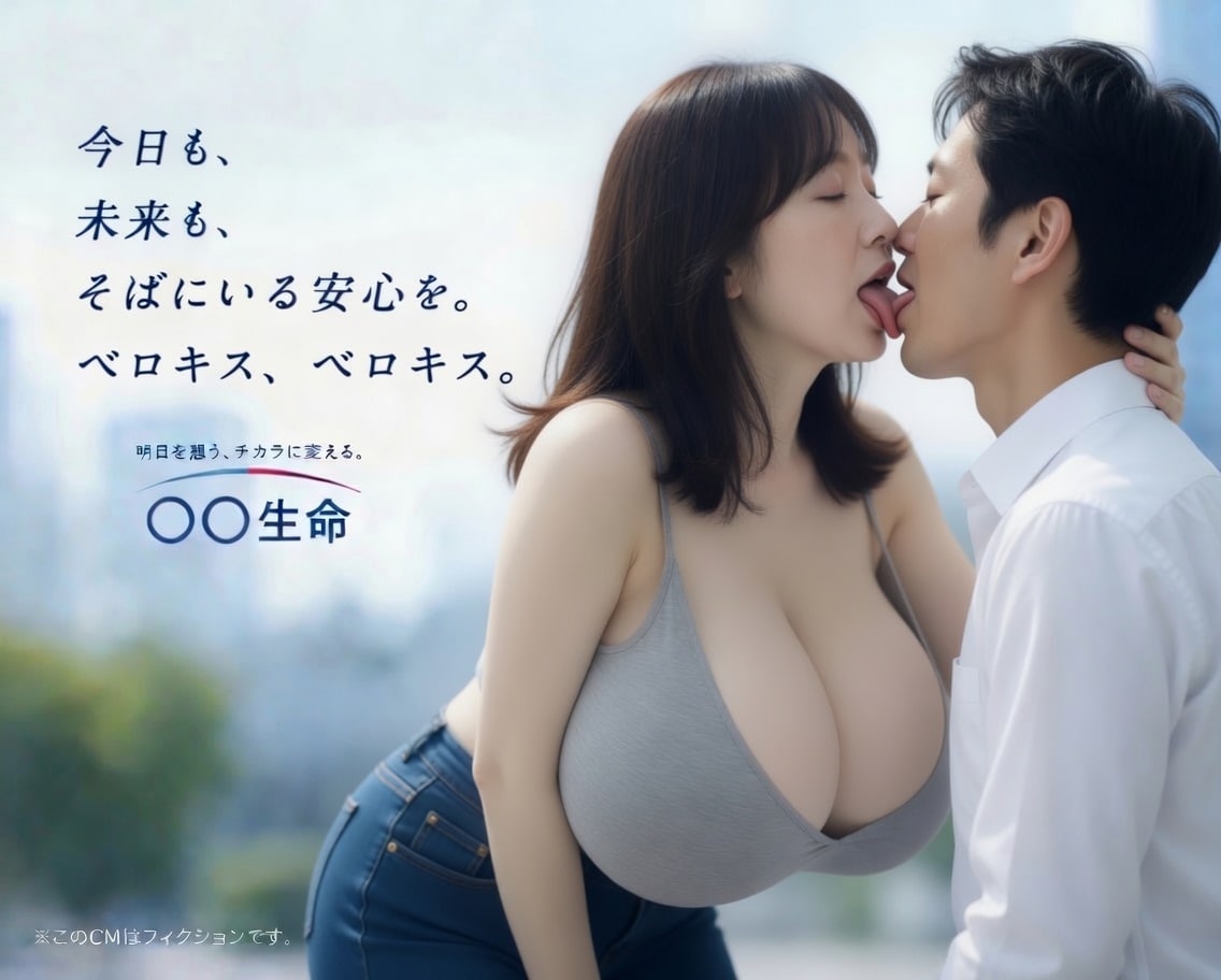 CMのお姉さん　が４０代になってキス