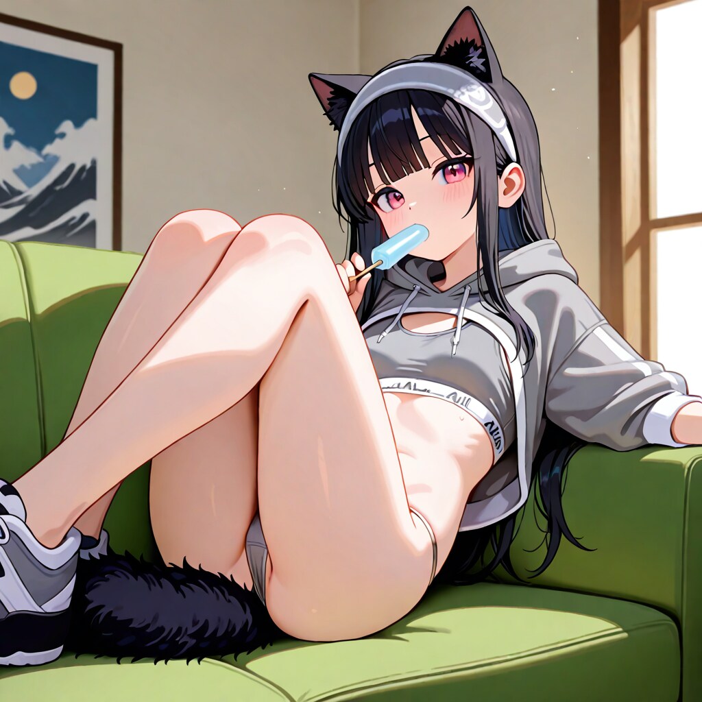 涼しい室内でダラ着