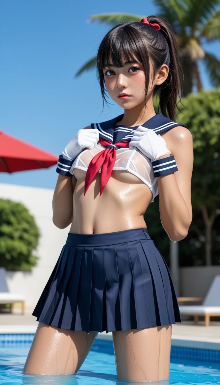 透け制服・下乳・ふとももの贅沢三昧、『濡れた肌の弾力感』と『はみ出し具合』のガチコンボが、ネット界隈を完全に「無双」している件ｗｗｗ