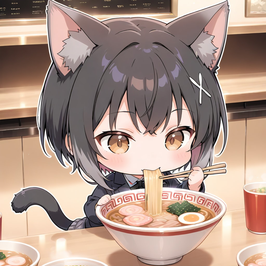 黒猫とらーめん | の人気AIイラスト・グラビア