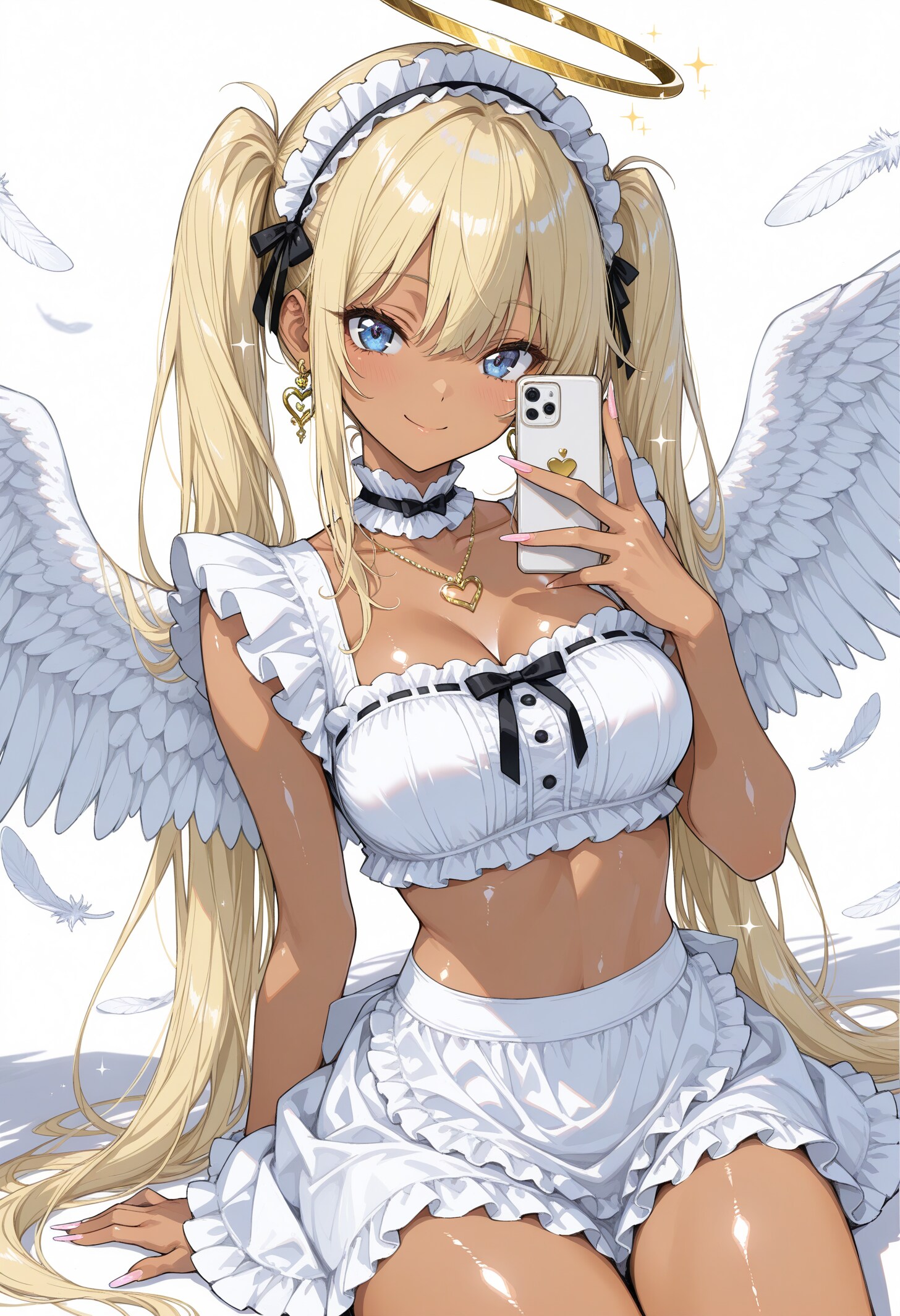 自撮りギャル天使メイド