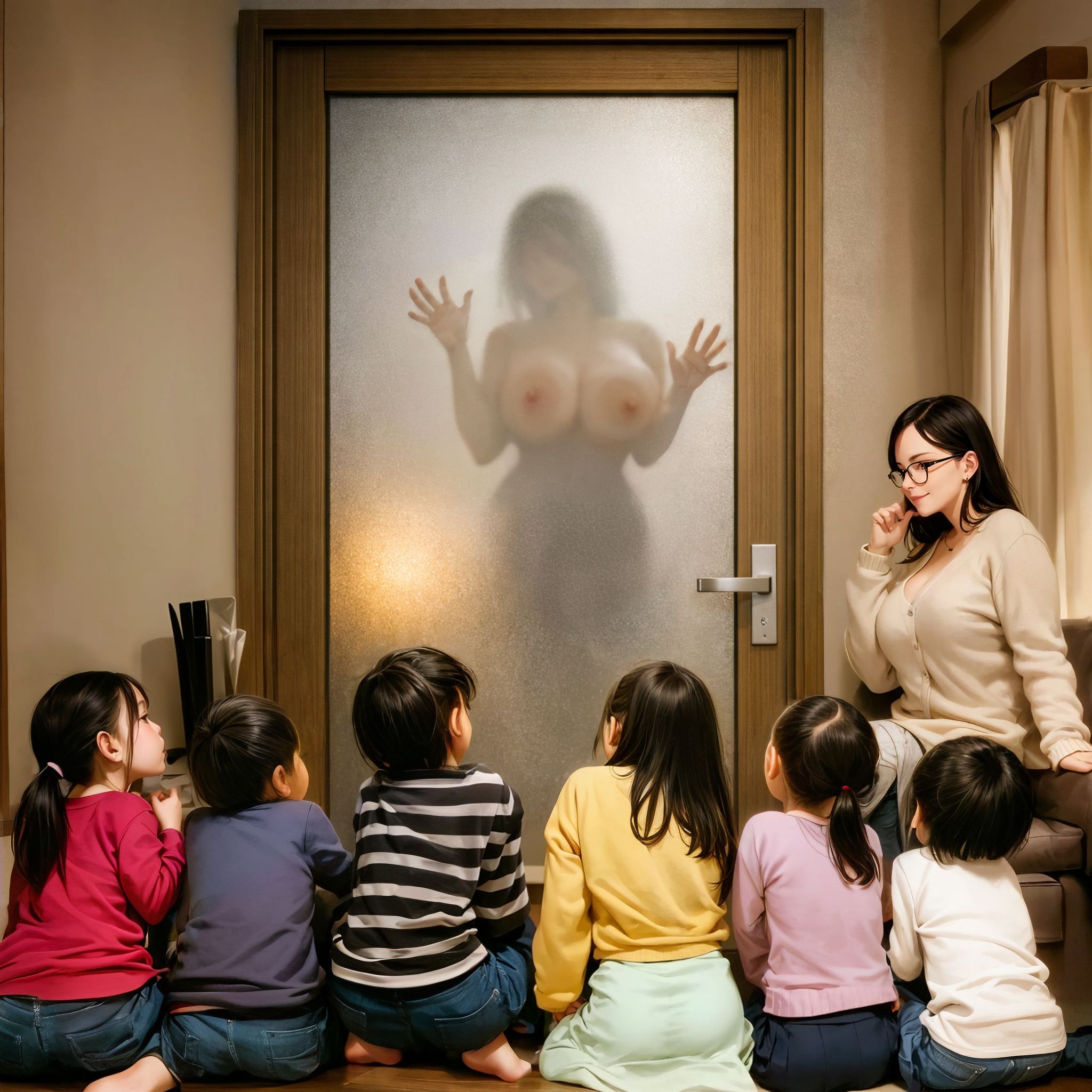 クイズ：ドアの向こうで交尾してるのは誰のママ？