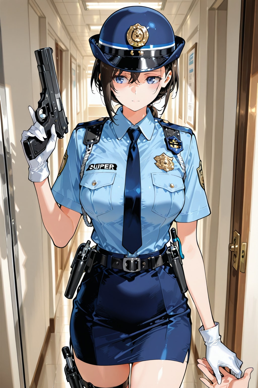 美少女婦人警官