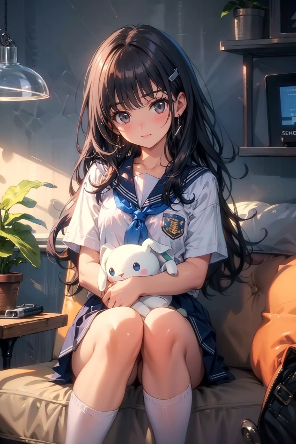 ヌイグルミと女の子_TOPAZ版。 | の人気AIイラスト・グラビア