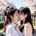 桜通りで百合キス 5枚目