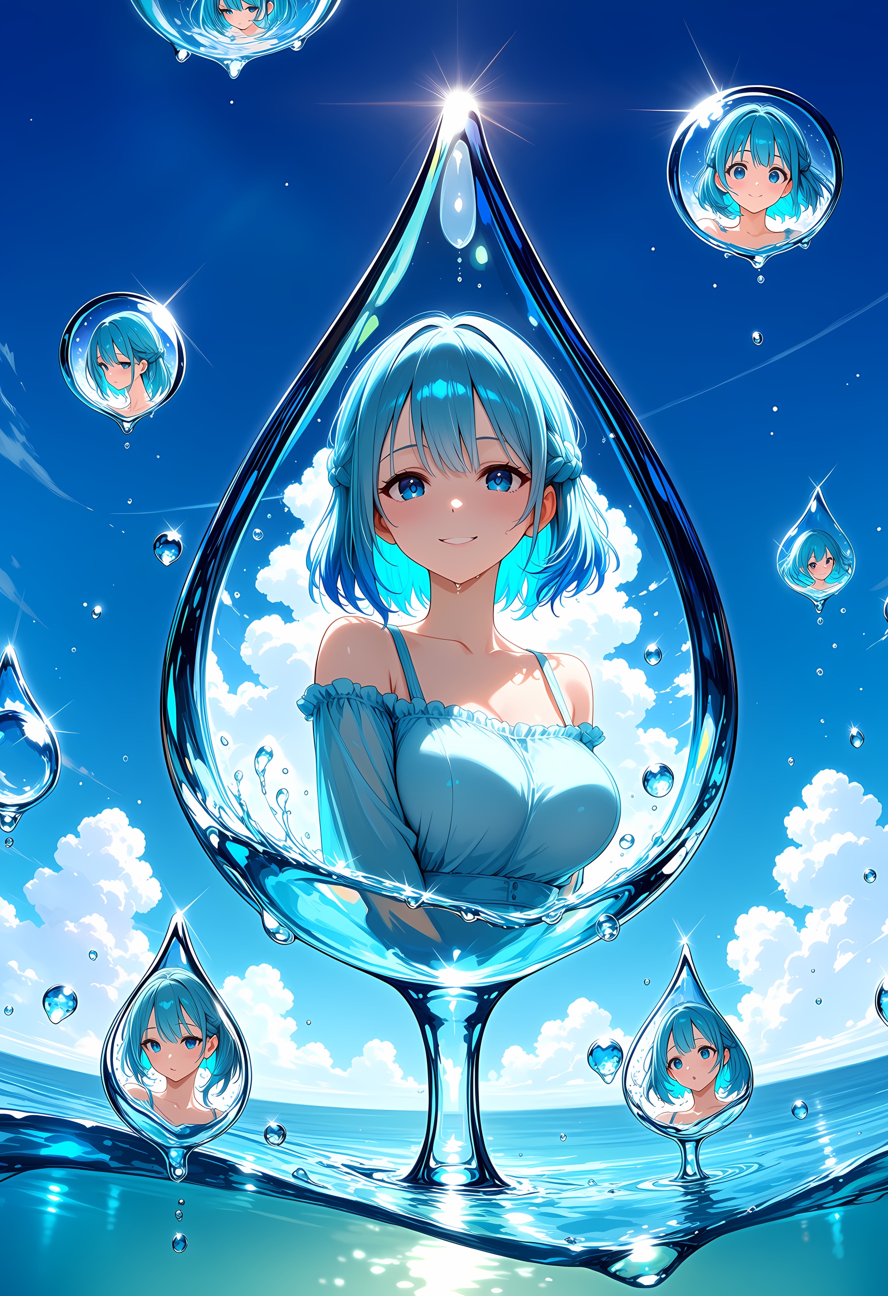 一滴の世界 | の人気AIイラスト・グラビア