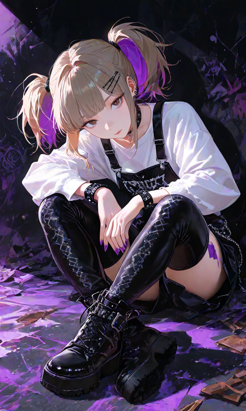 久々レザーサロペットしばあや