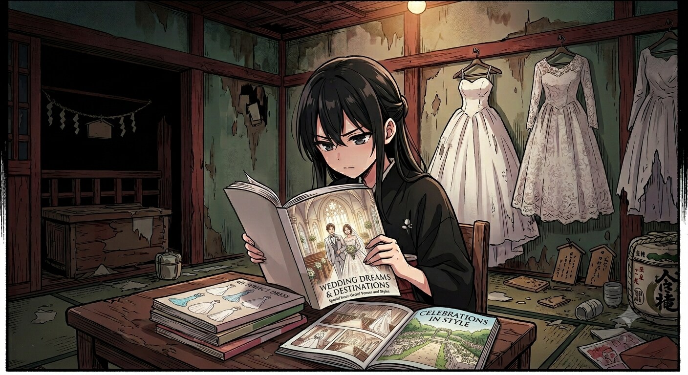 雑誌を読み漁る廃村の神様