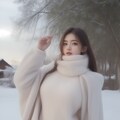 雪景色と彼女達 4枚目