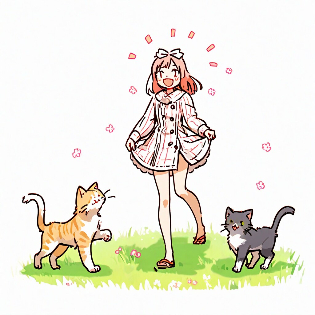 猫と女の子