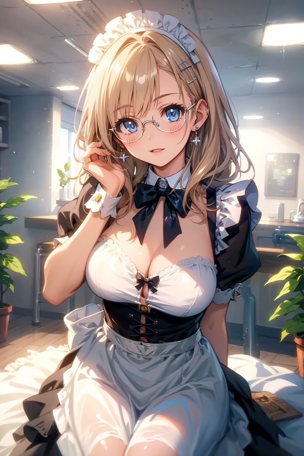 メガネ美少女メイド