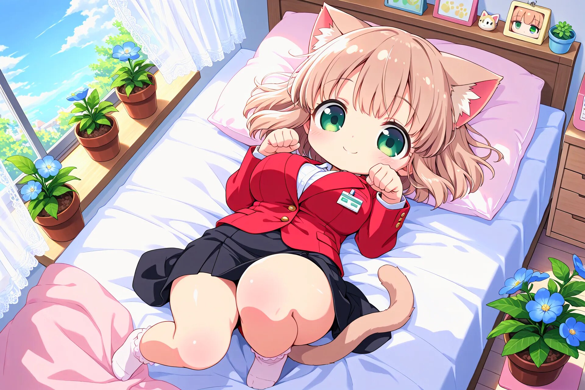 ネコがねころんだ！