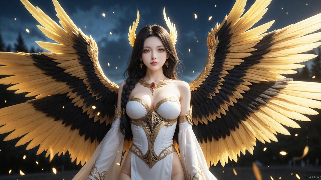 Colorful Winged Angel.