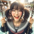 公園ではしゃぐ女の子 5枚目