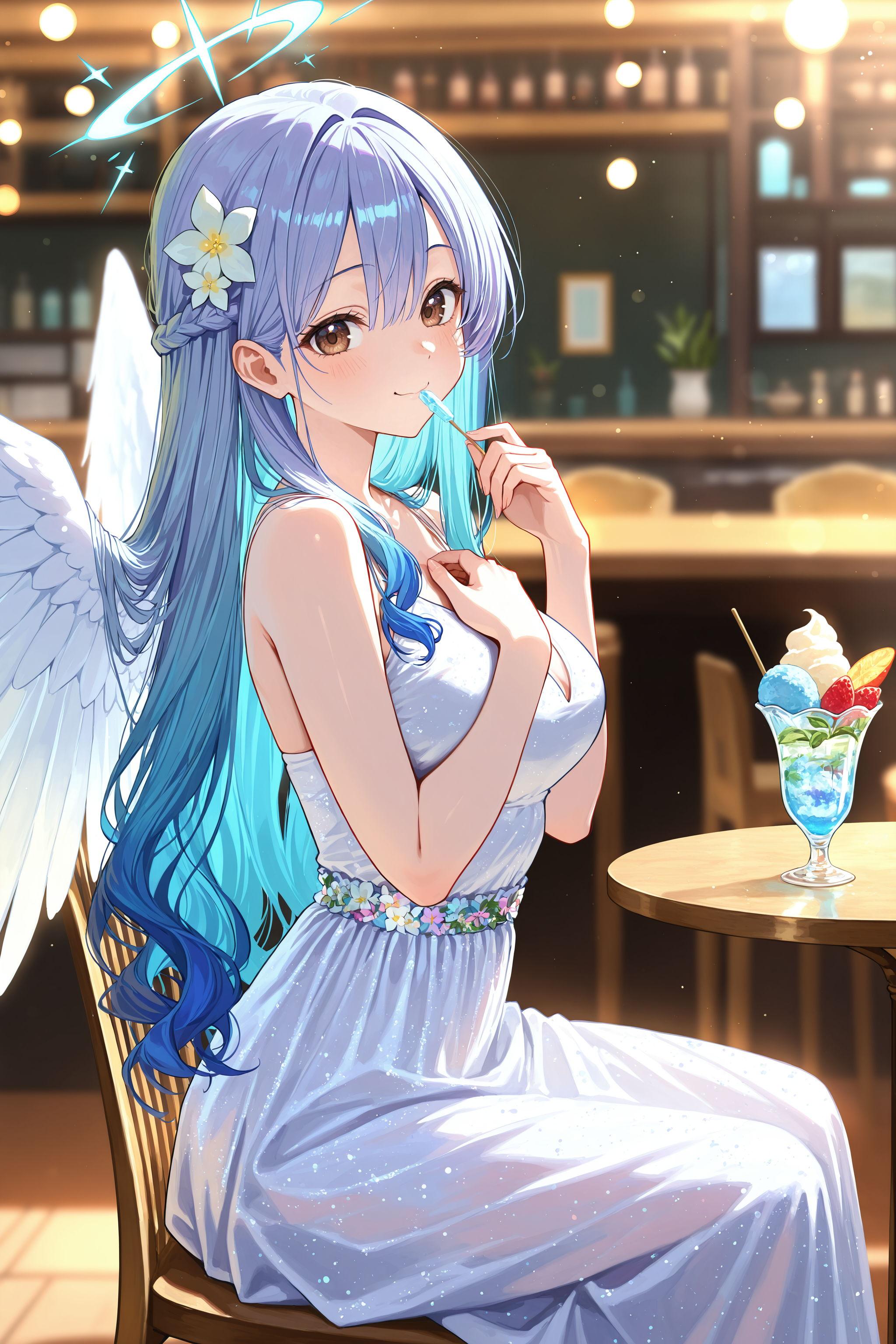 天使さんのスイーツタイム | の人気AIイラスト・グラビア