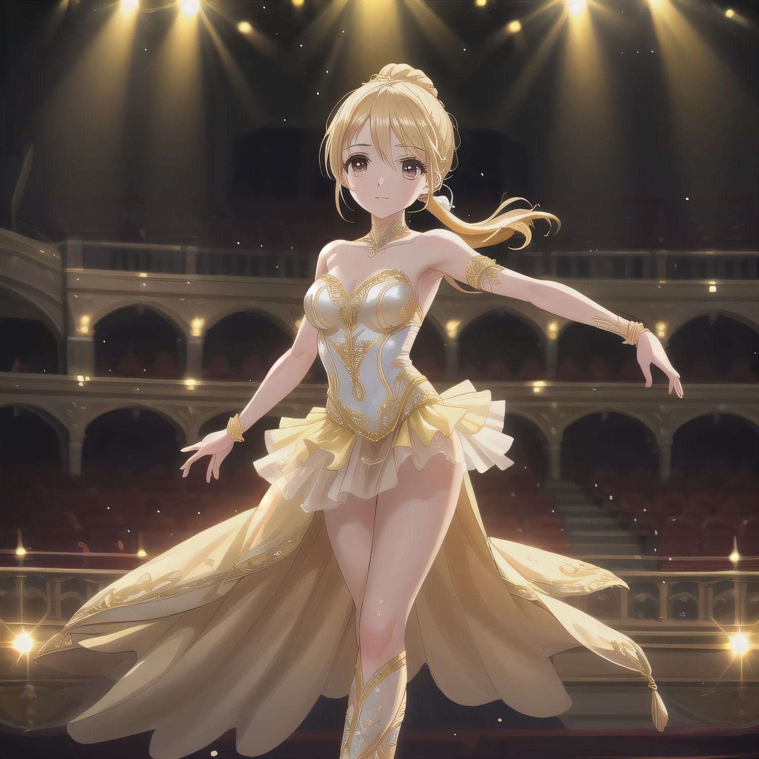 金髪ロングで演劇の少女１４ | の人気AIイラスト・グラビア