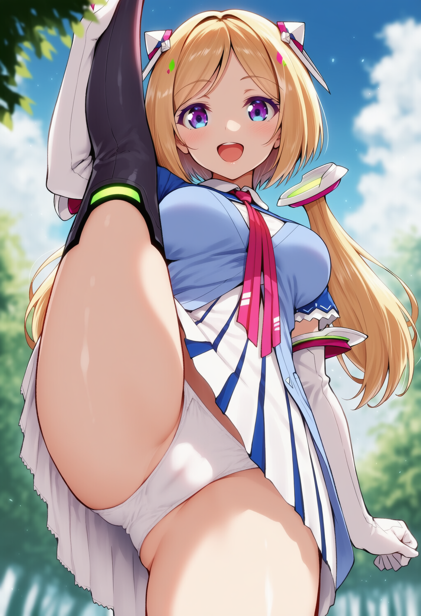 Y字バランス？できるよ！ほら！（アキ・ローゼンタール）