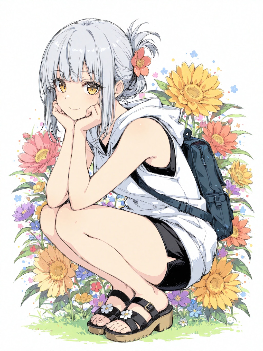 看板娘　flowers