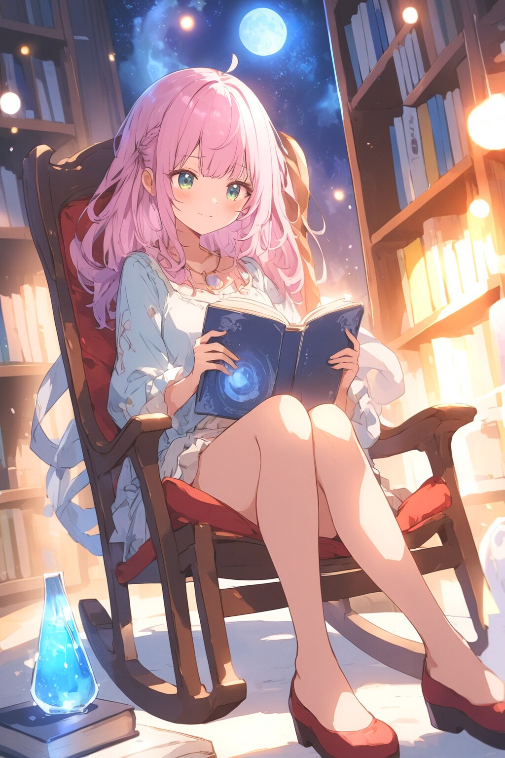 illuminated library