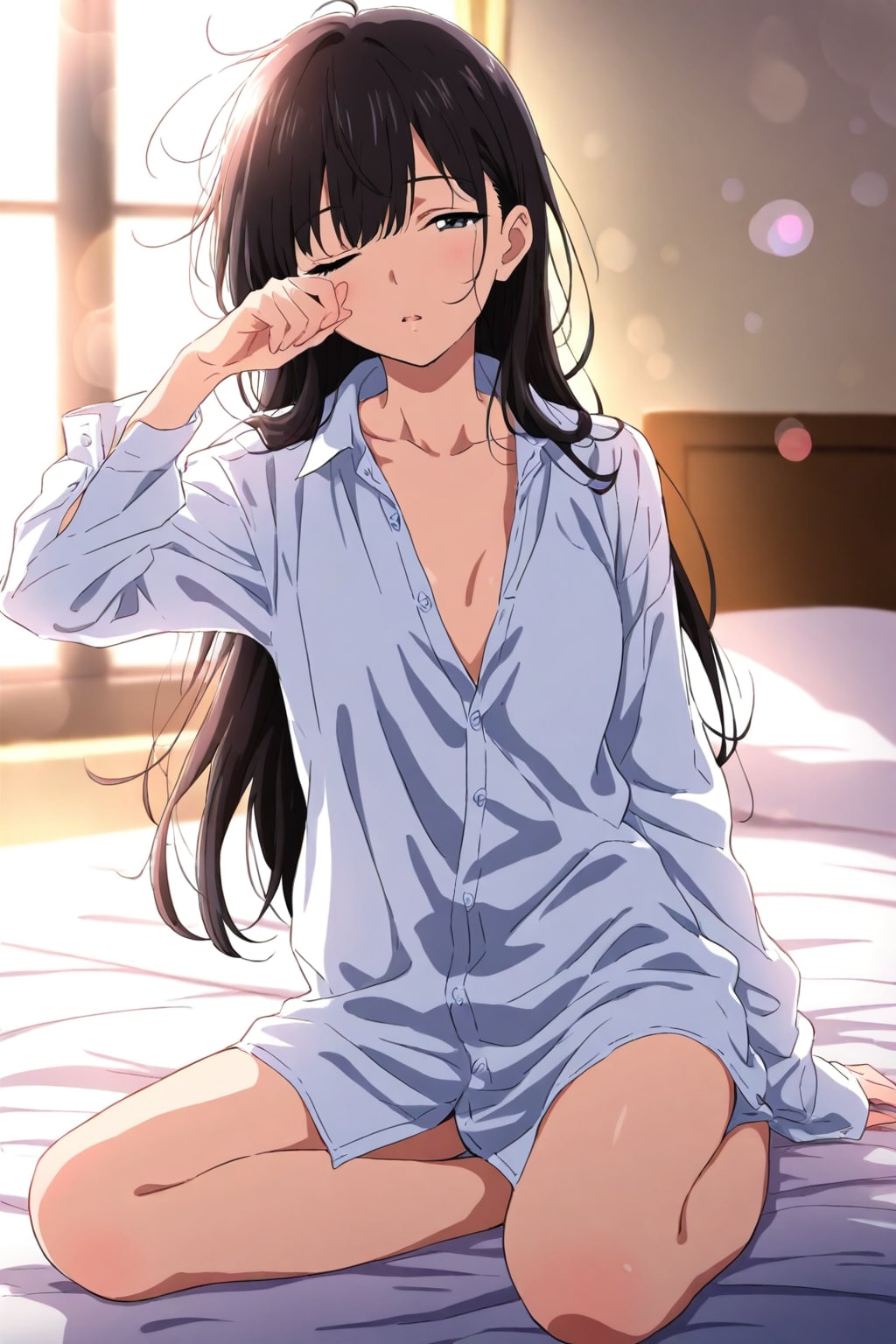 彼シャツ寝起き