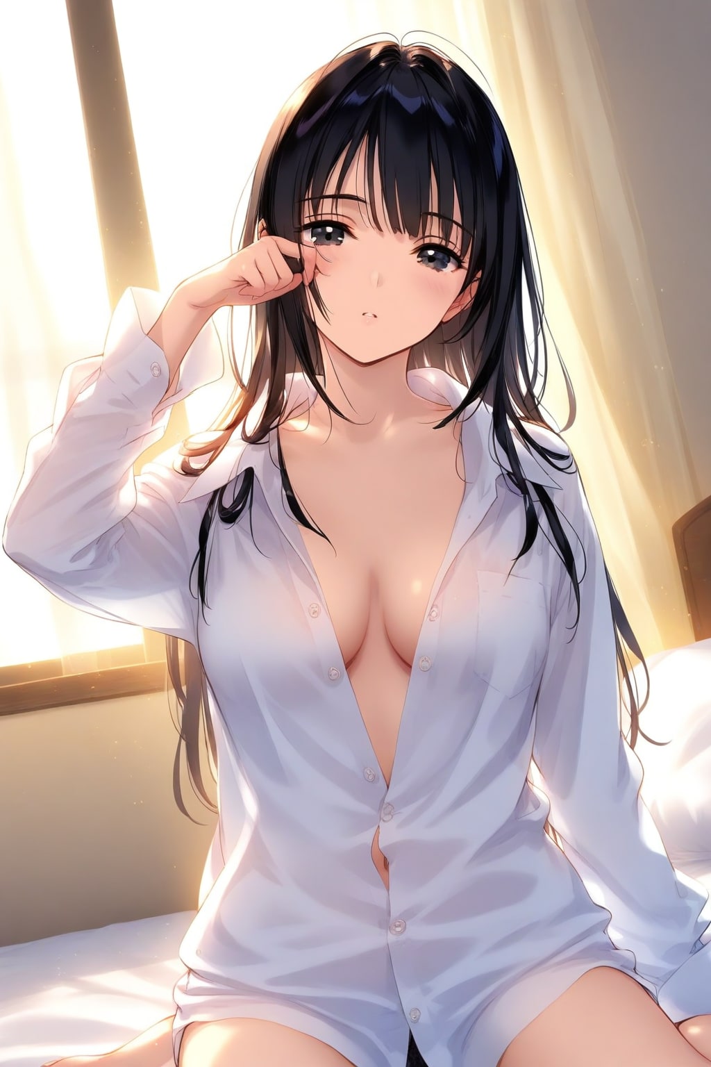 彼シャツ寝起き