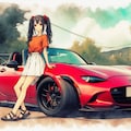 少女と車 10 3枚目