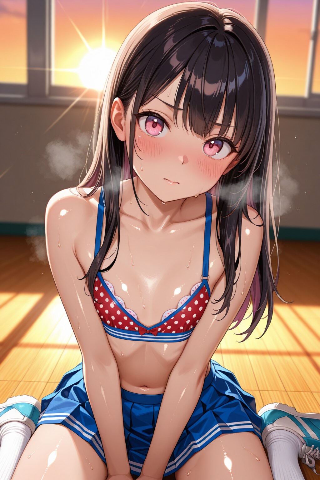 「あっつ・・・動いたら汗かいてきた・・・」