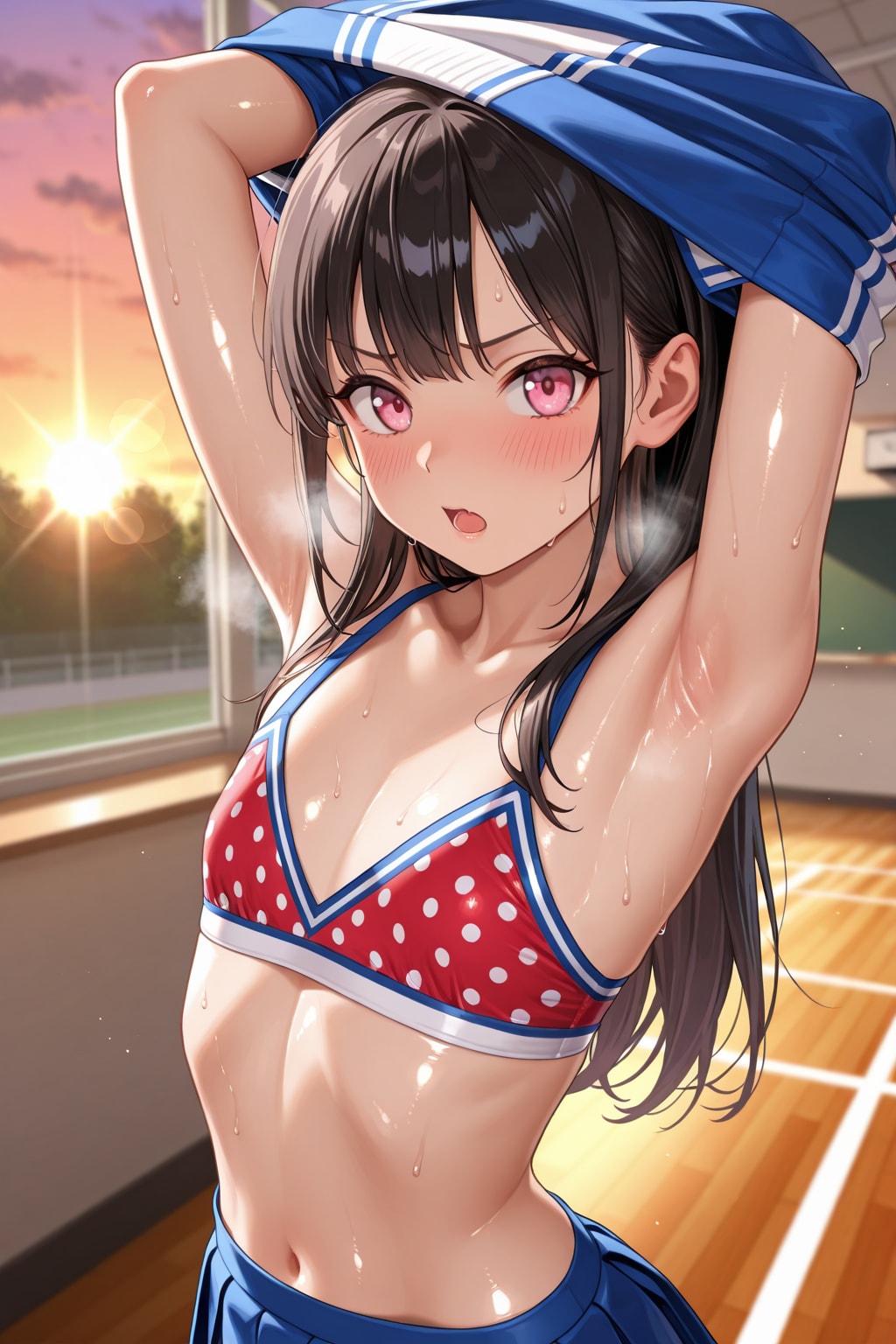 「あっつ・・・動いたら汗かいてきた・・・」