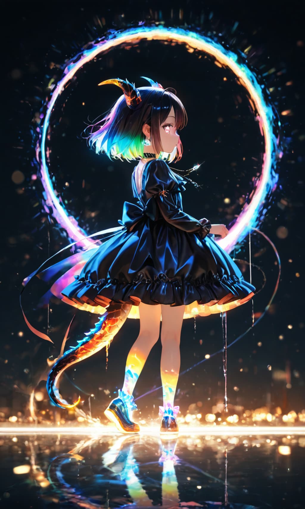 Rainbow Dragon Girl