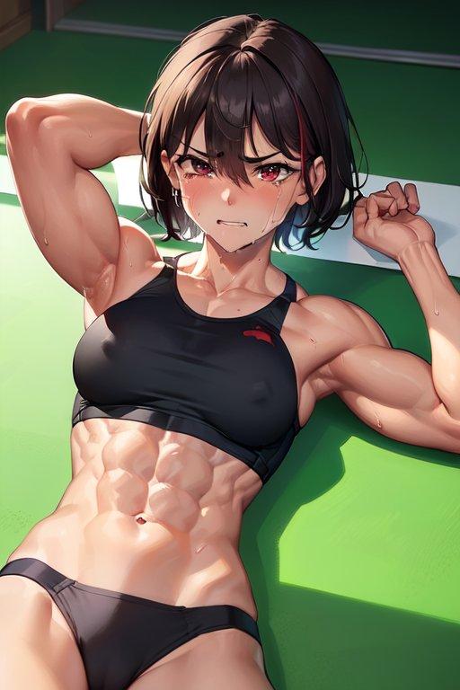 腹筋しごきトレーニング④(女子陸上部エース)