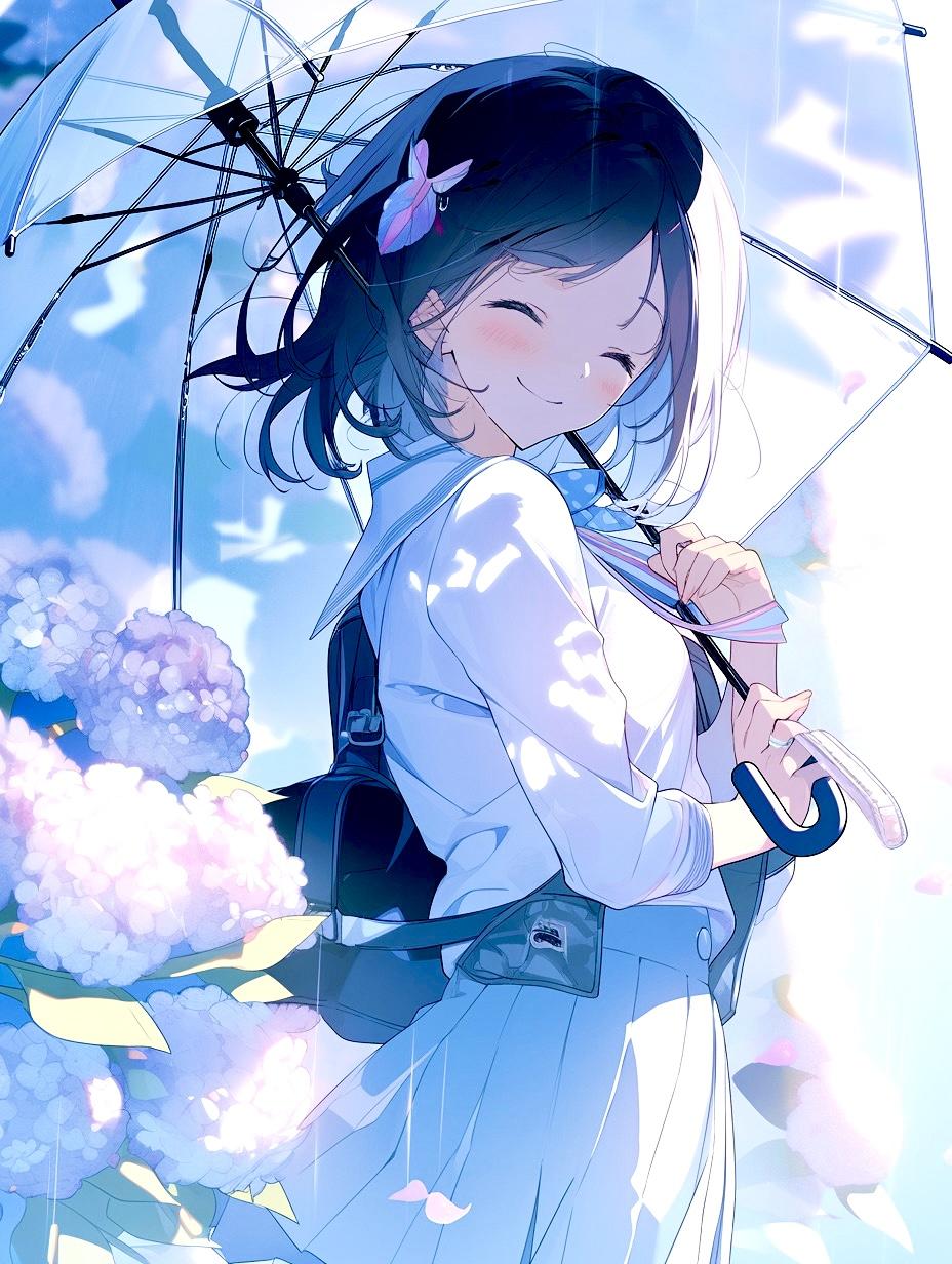 天露に輝く