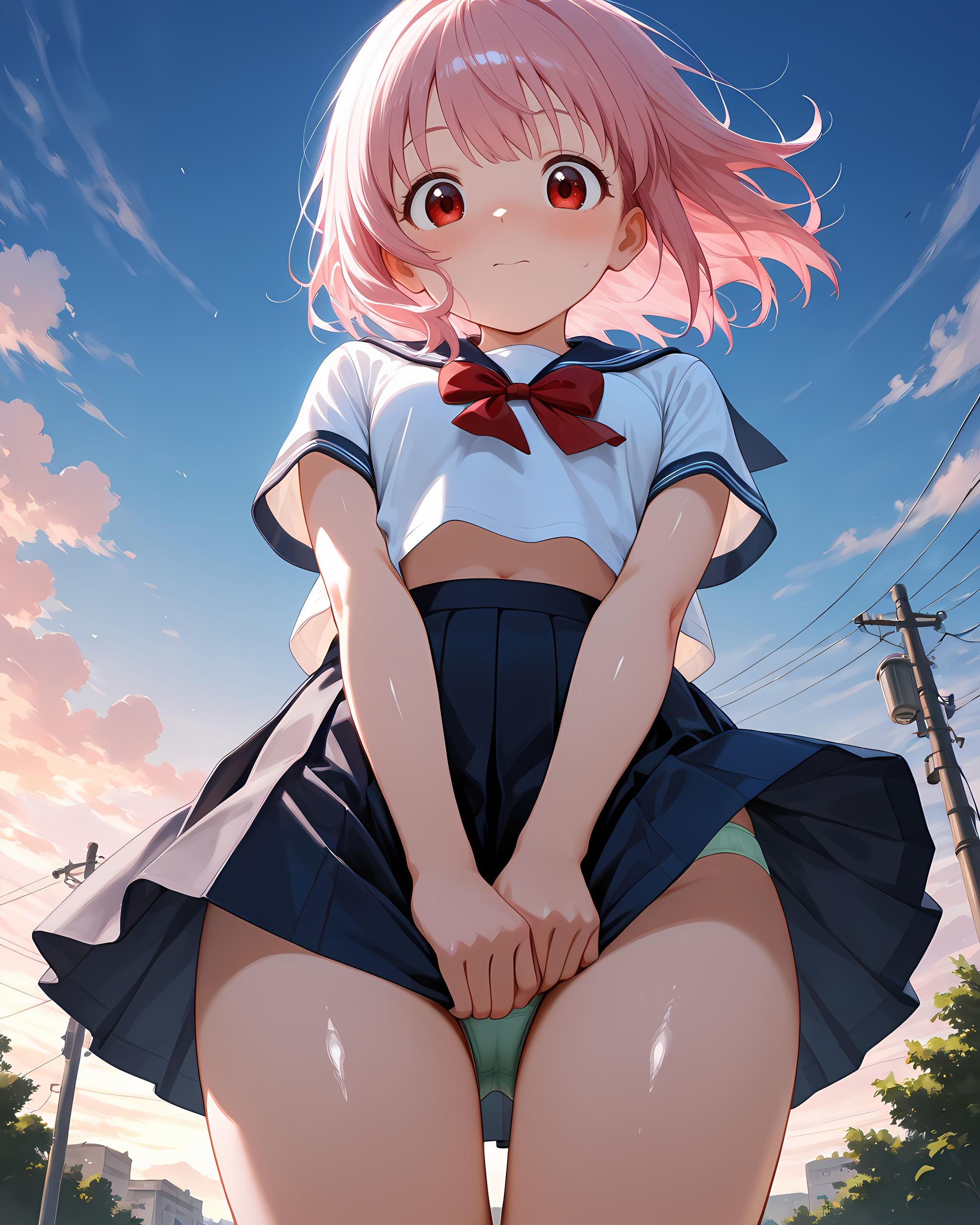 桃ちゃんと夏の夕暮れ